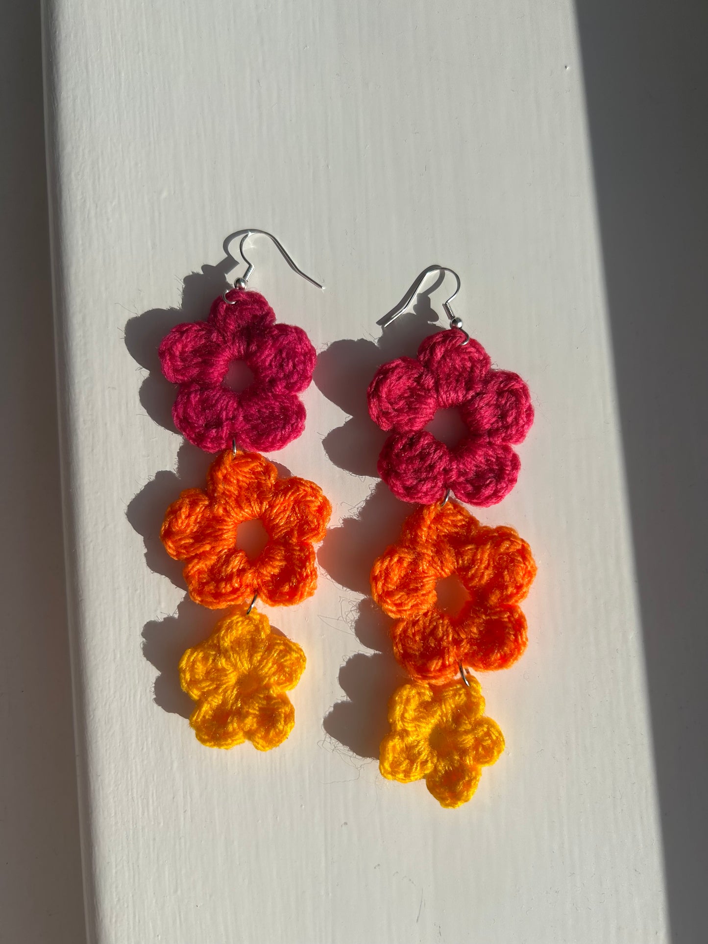 Crochet flower earrings